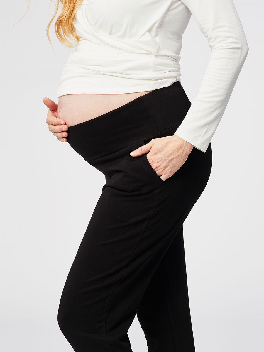 aniseed maternity ponte pants - black