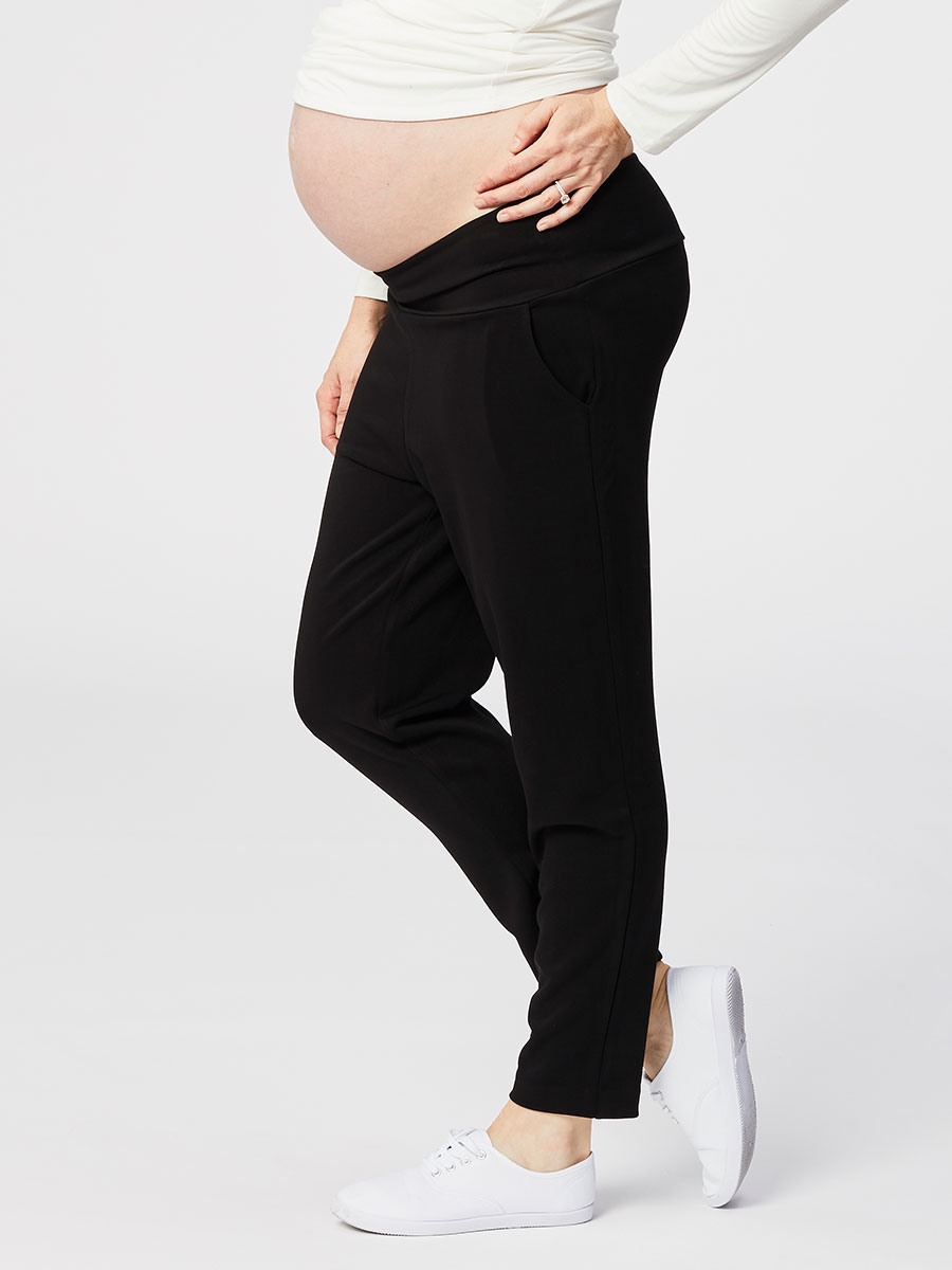 aniseed maternity ponte pants - black