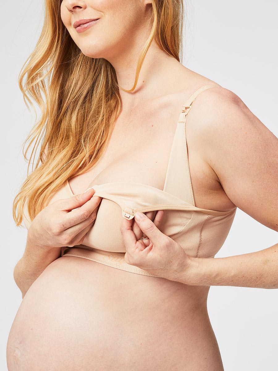 popping candy nursing bra - nude