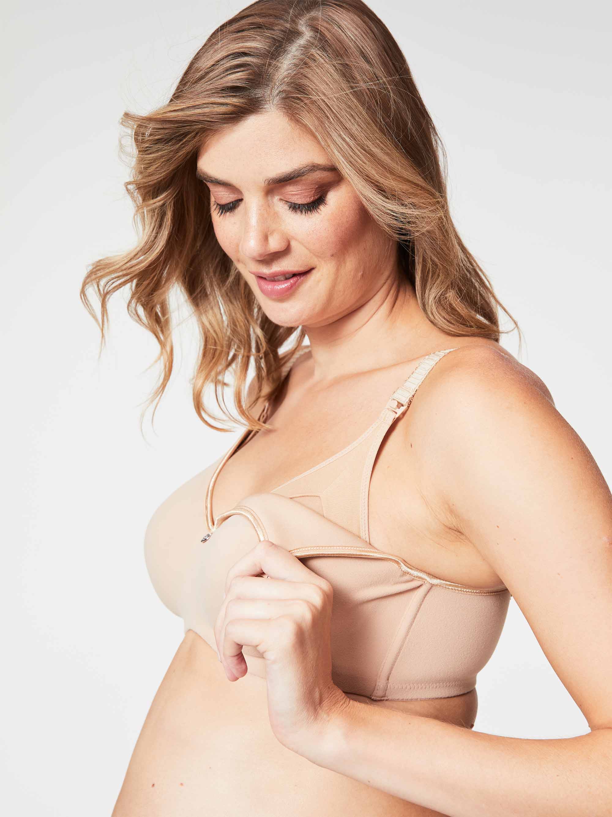 croissant nursing bra - beige