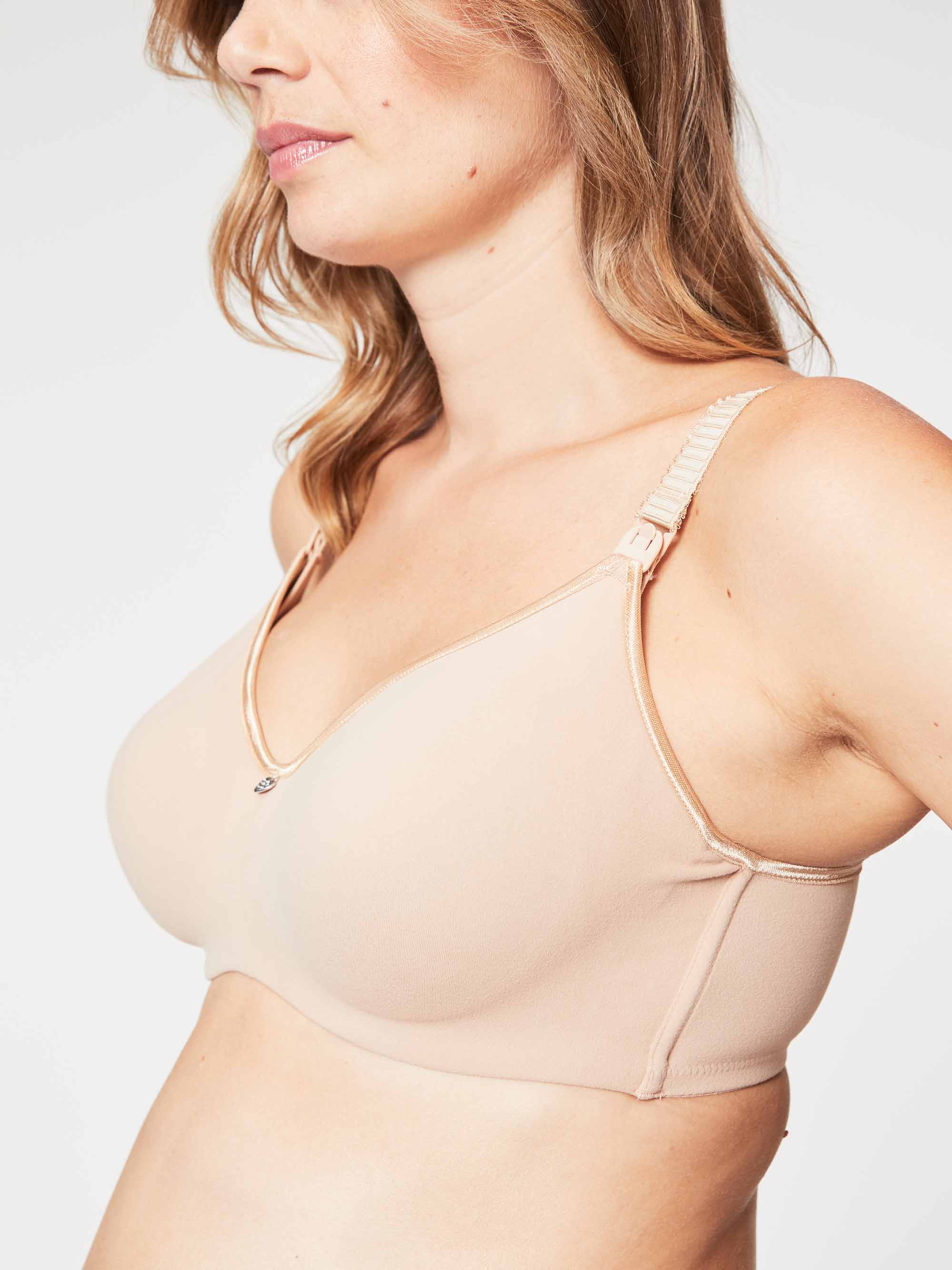 croissant nursing bra - beige