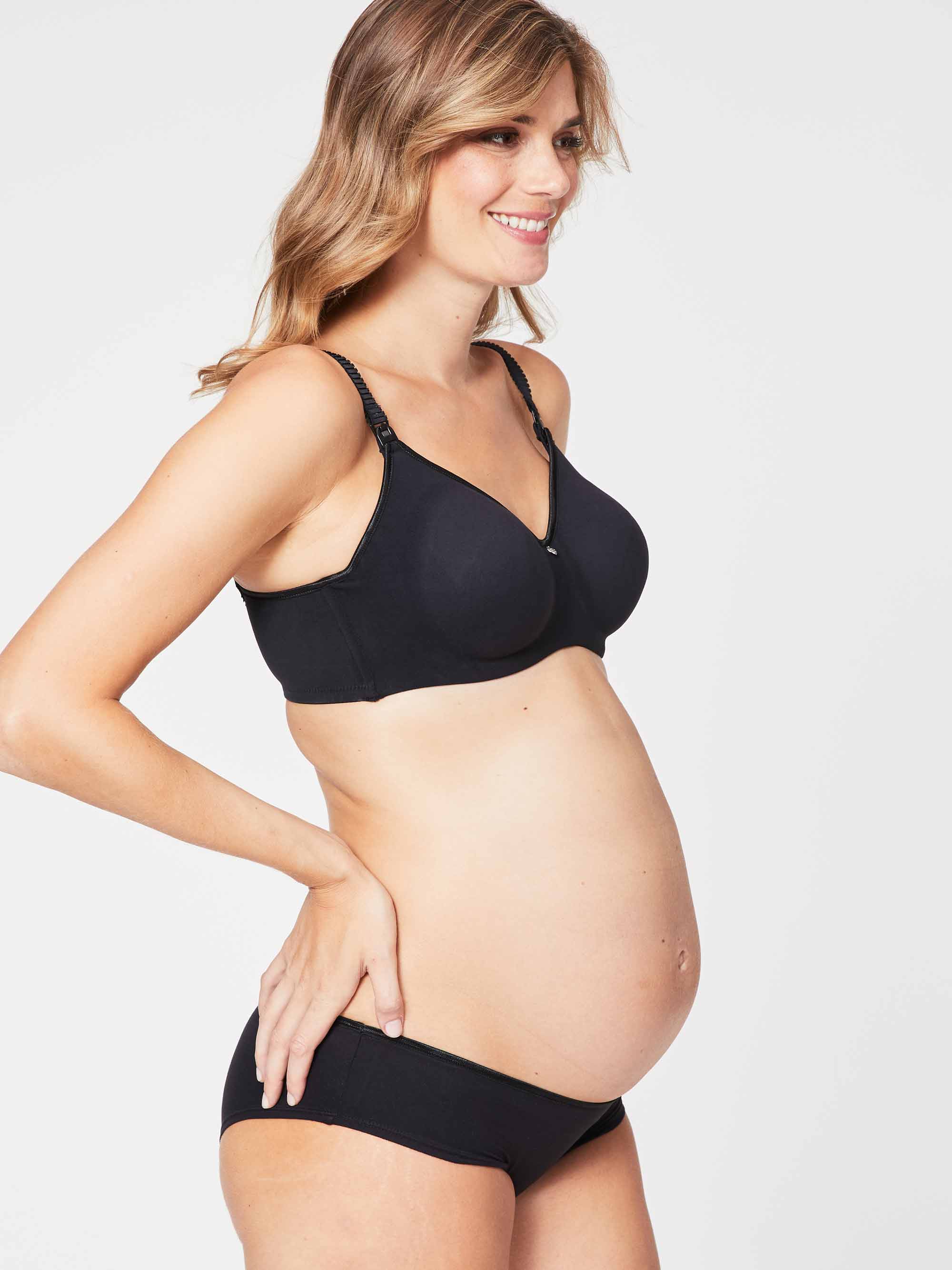 croissant nursing bra - black
