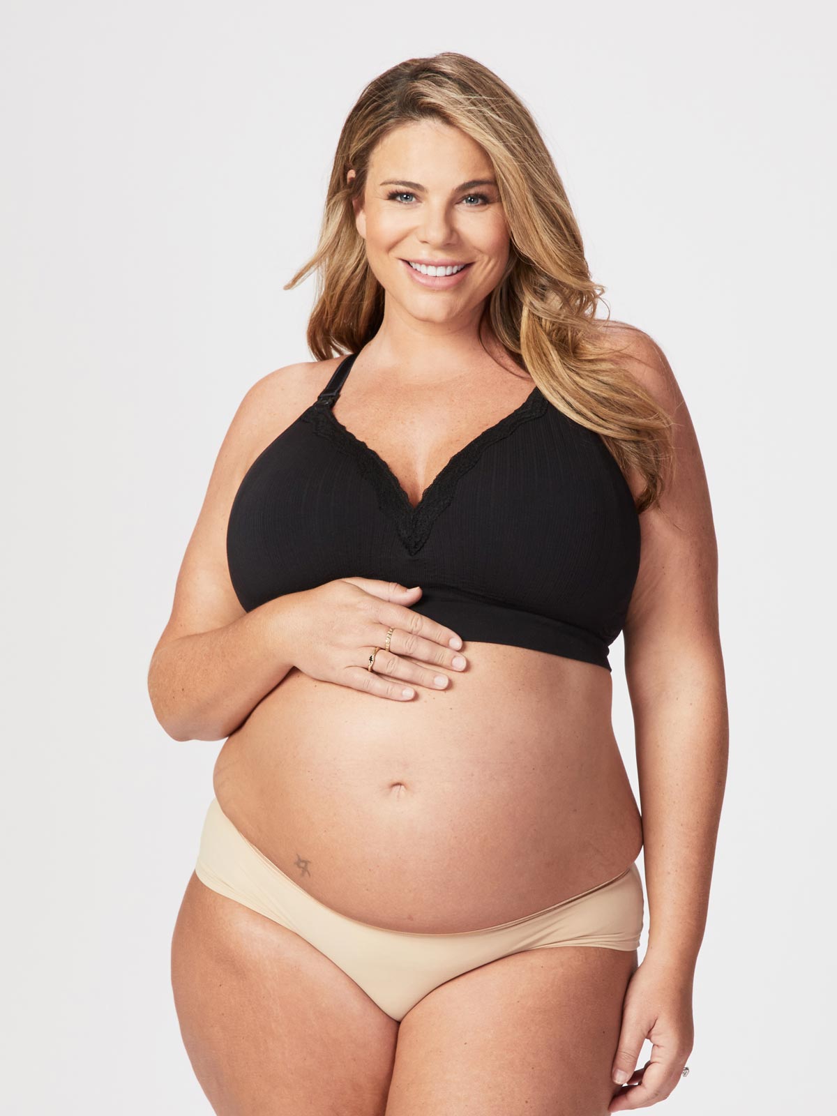 Tutti Frutti Padded Nursing Bra - Black