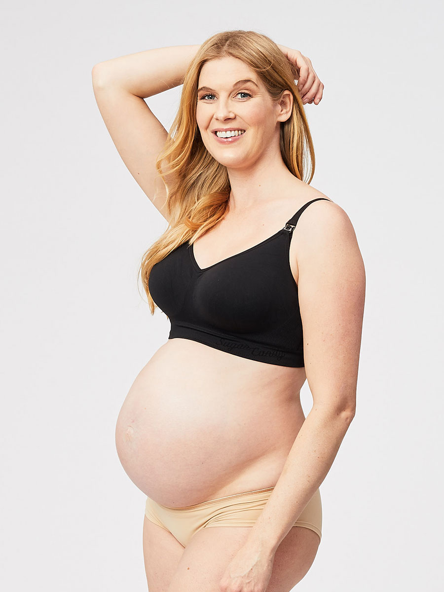 popping candy nursing bra - black