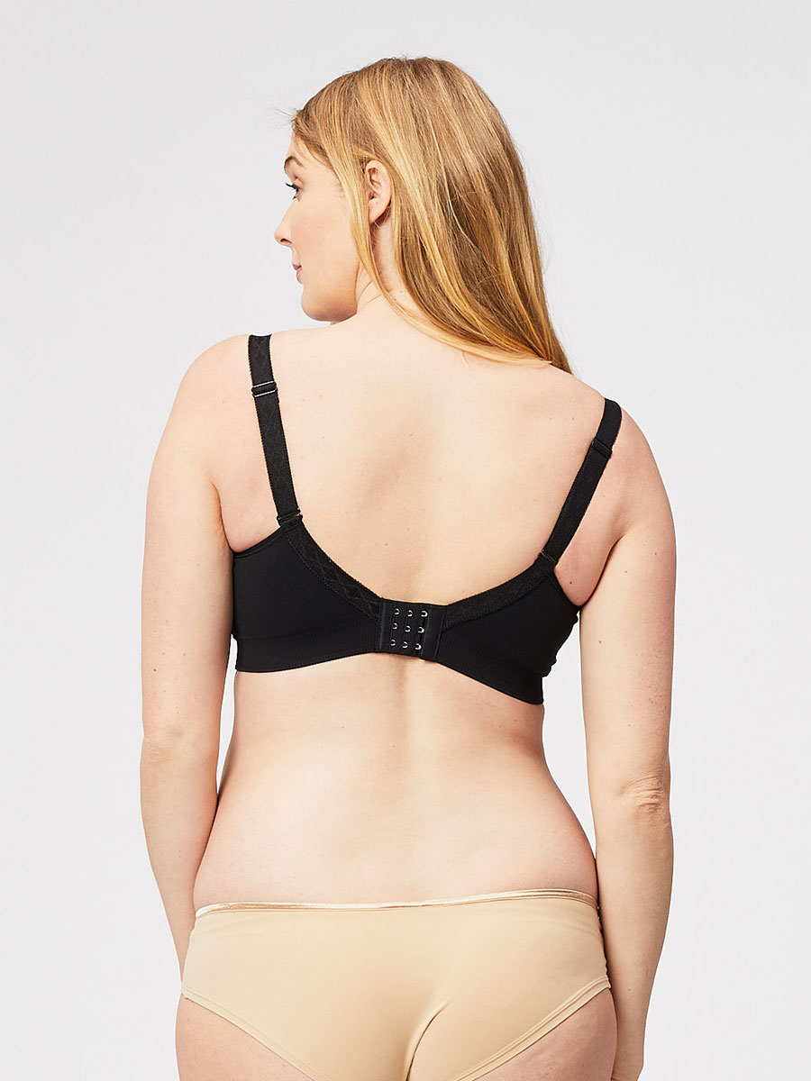 popping candy nursing bra - black