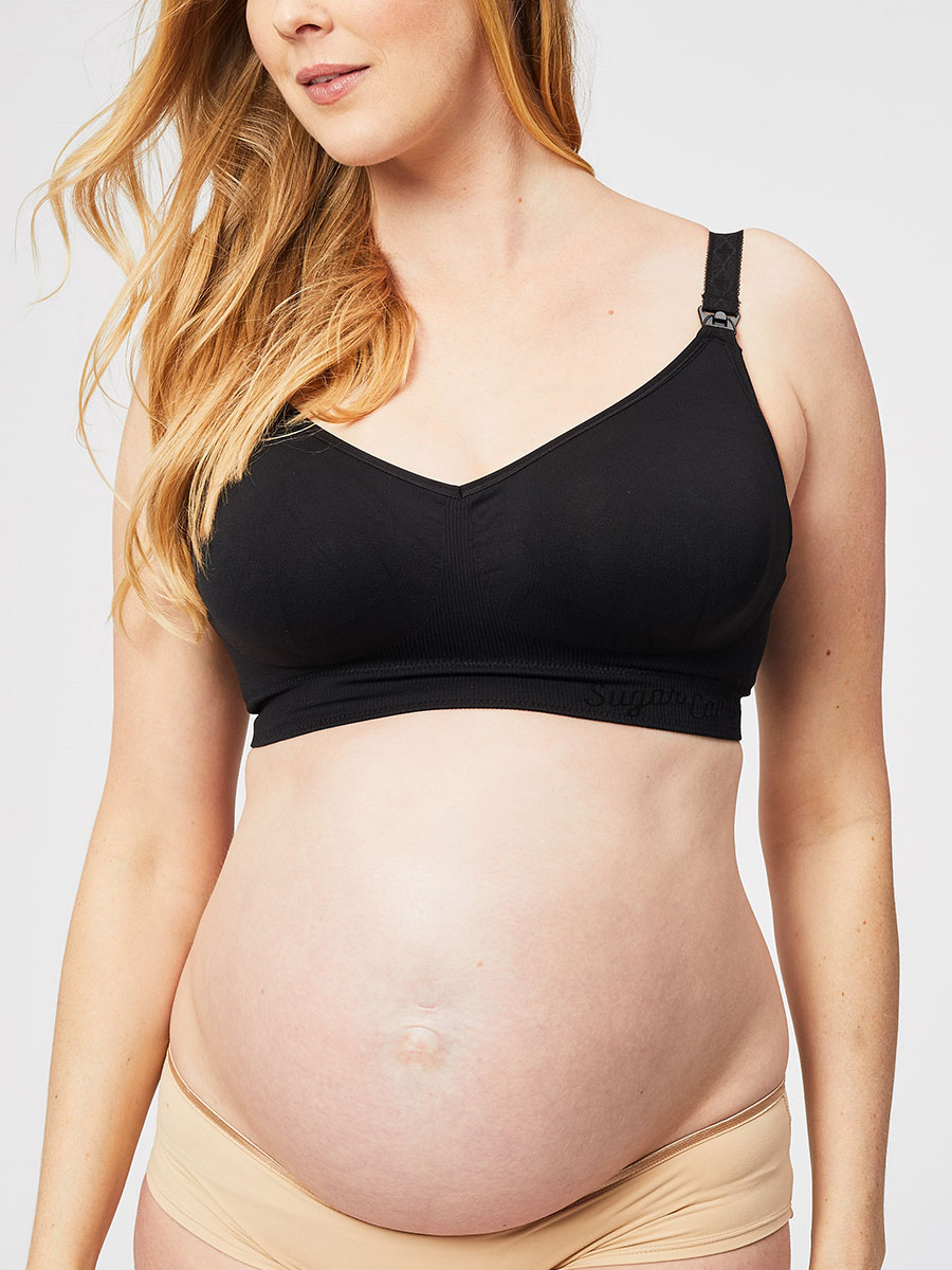 popping candy nursing bra - black
