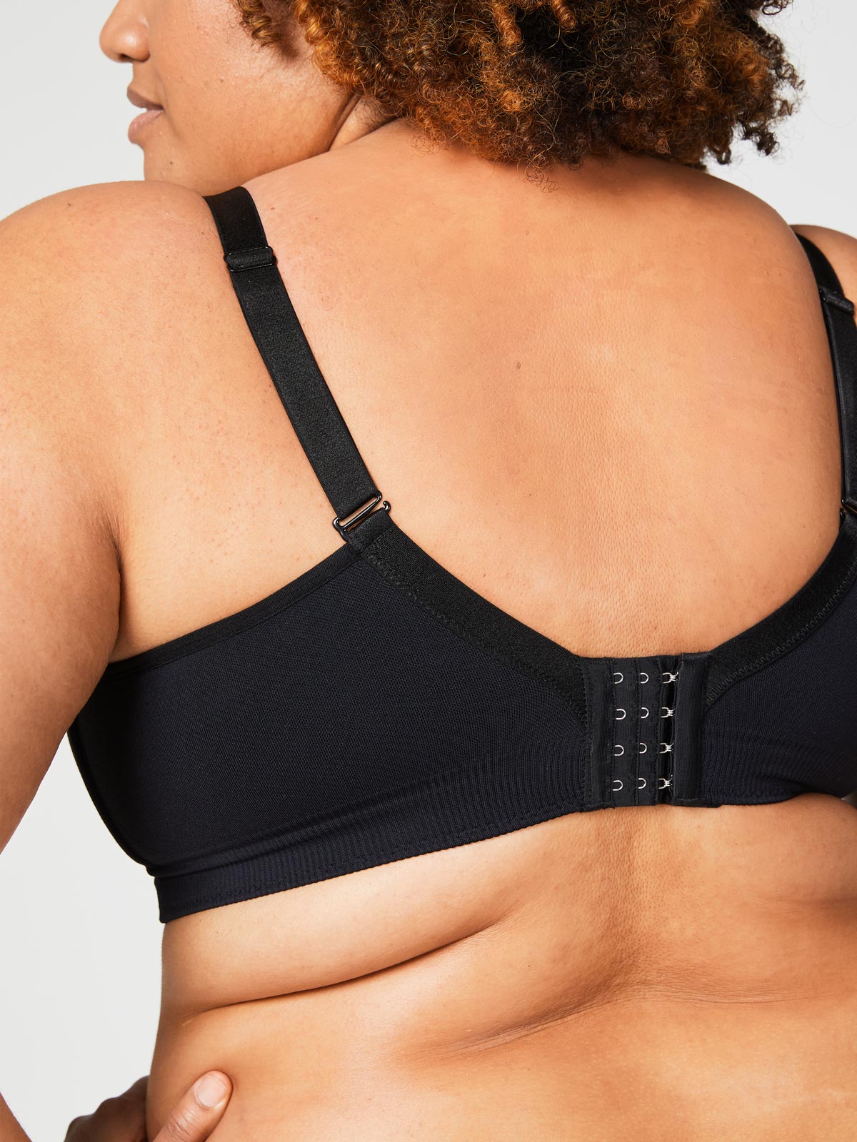ribbon candy nursing bra - black