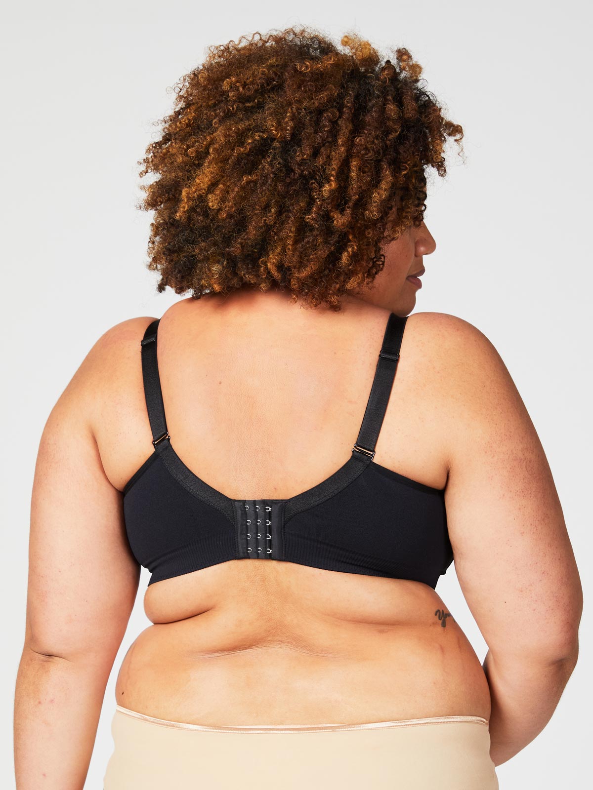 ribbon candy nursing bra - black