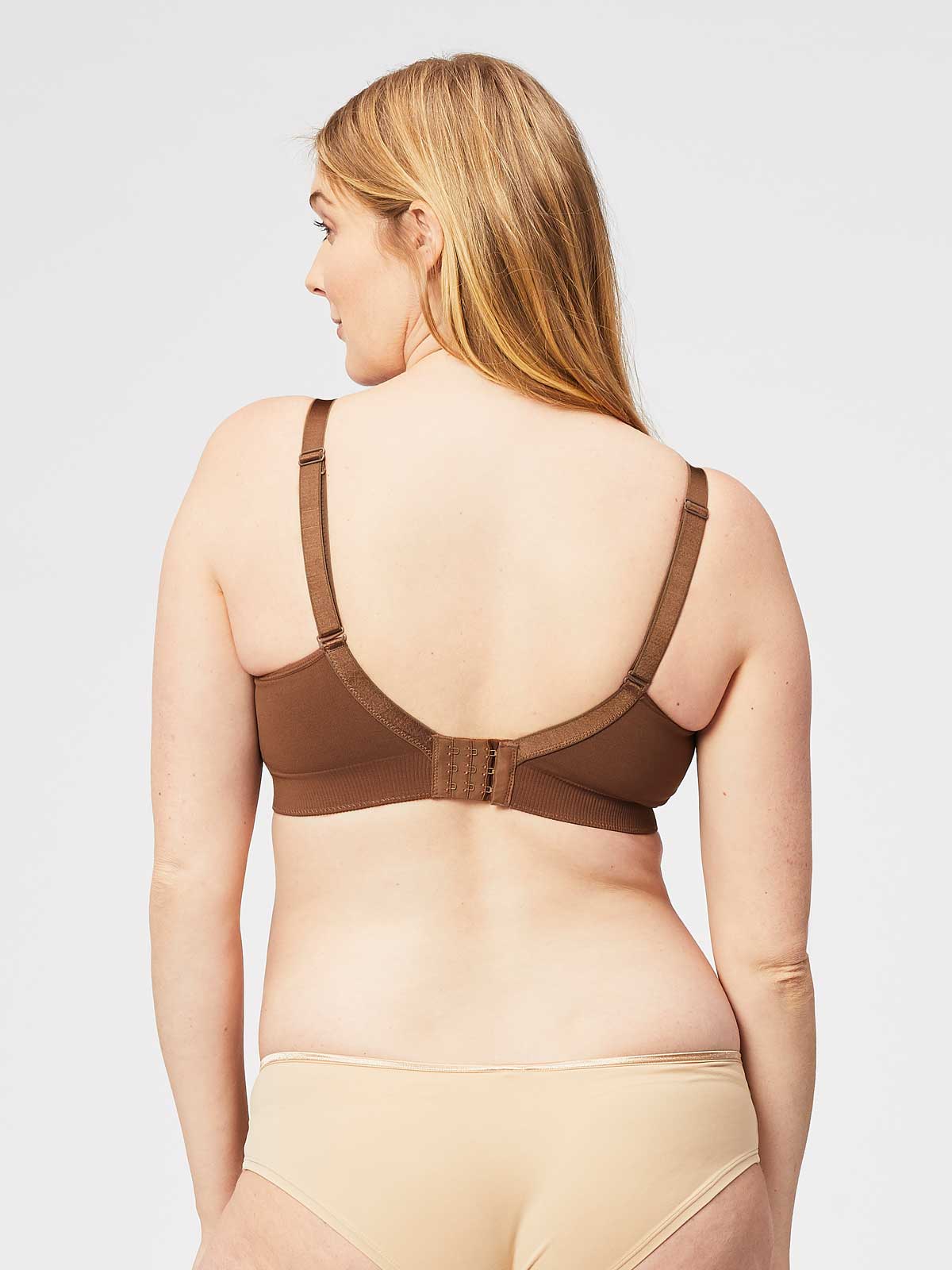 ribbon candy nursing bra - chestnut