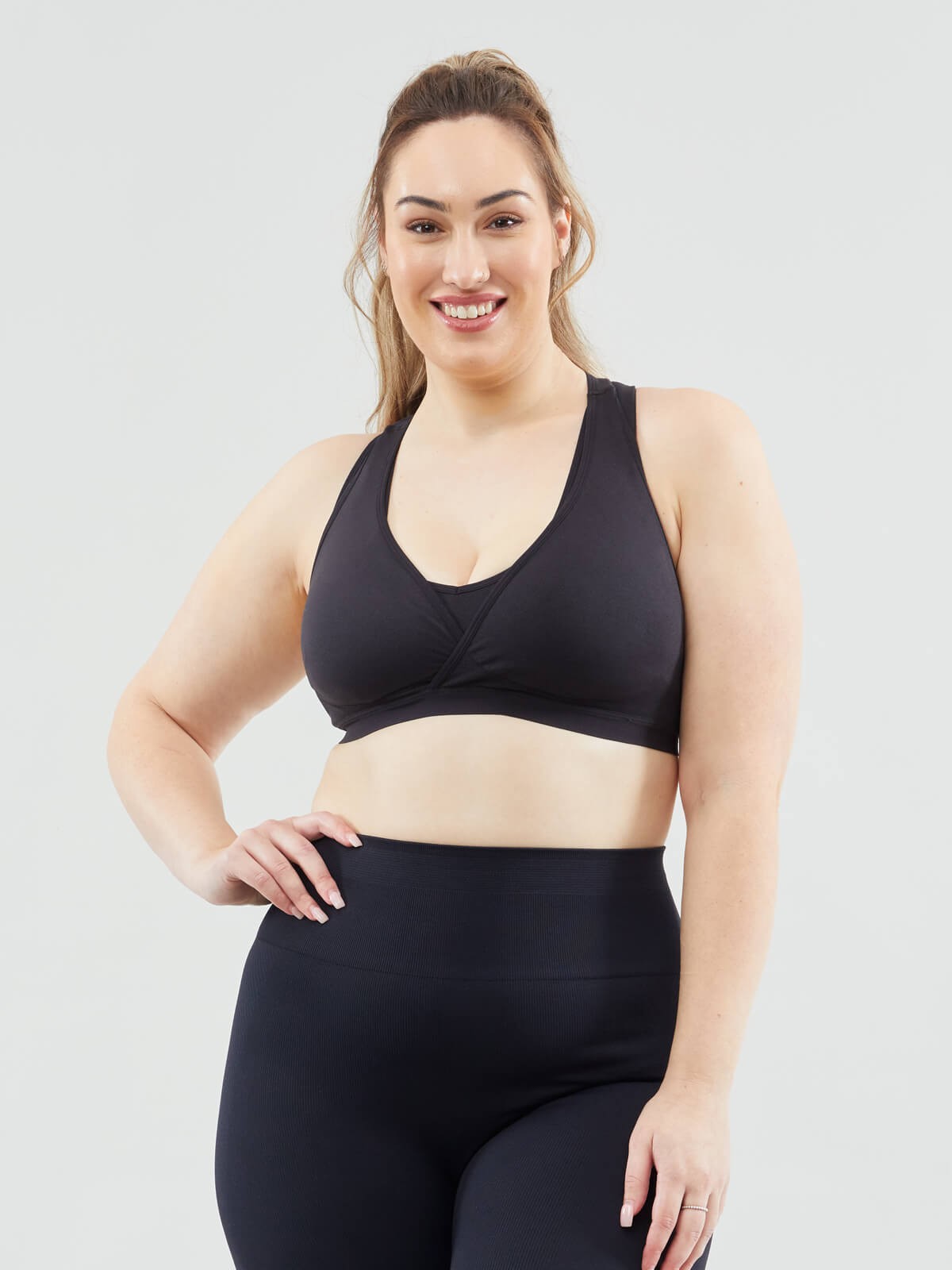 lotus pumping bra - black