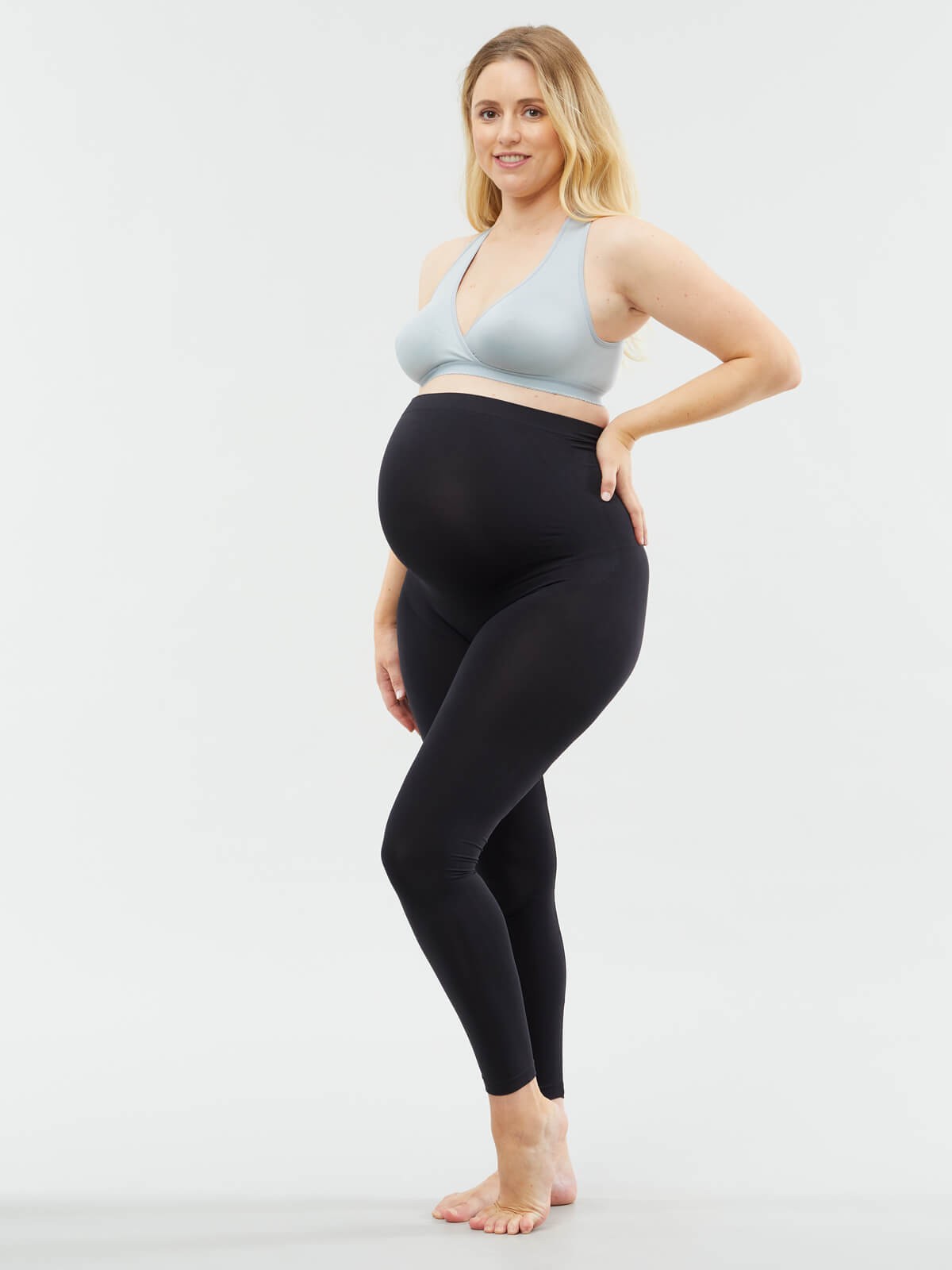 butter recycled pregnancy legging - black