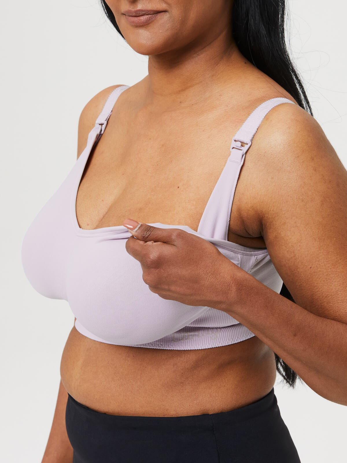 popping candy nursing bra - lavender