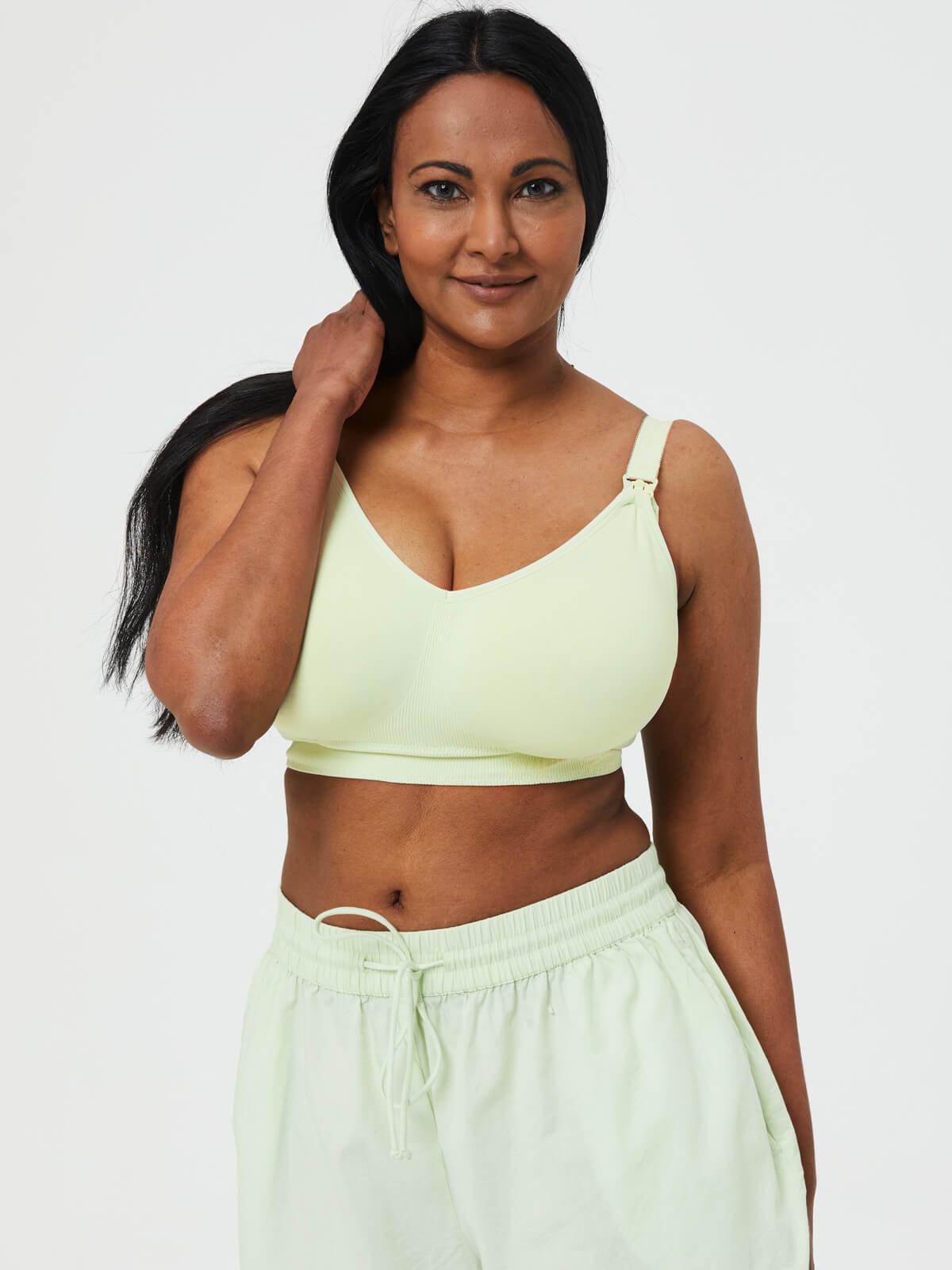 popping candy nursing bra - mint green