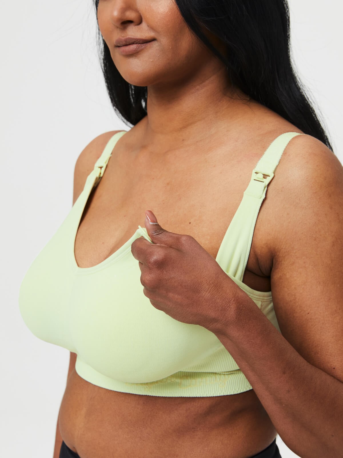 popping candy nursing bra - mint green