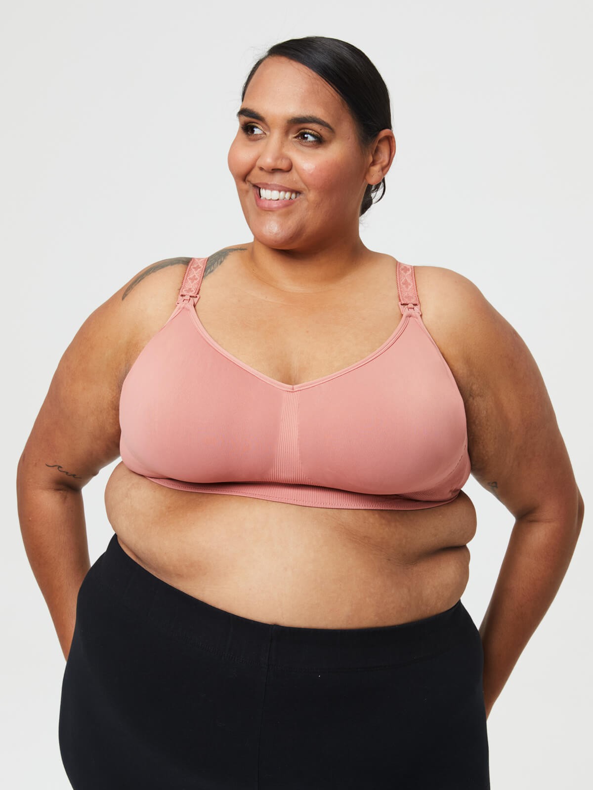 popping candy nursing bra - rosewood