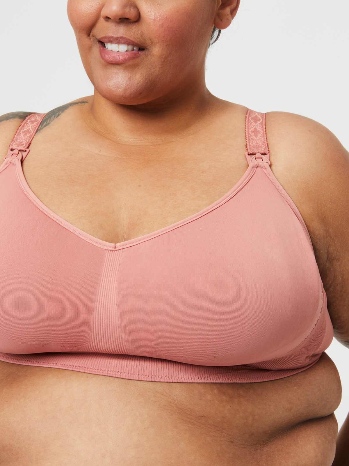 popping candy nursing bra - rosewood