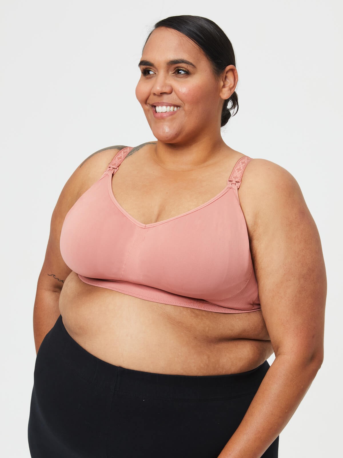 popping candy nursing bra - rosewood