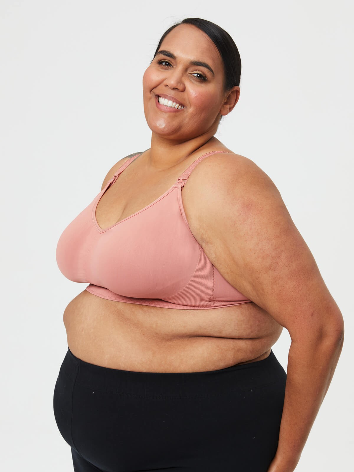 popping candy nursing bra - rosewood