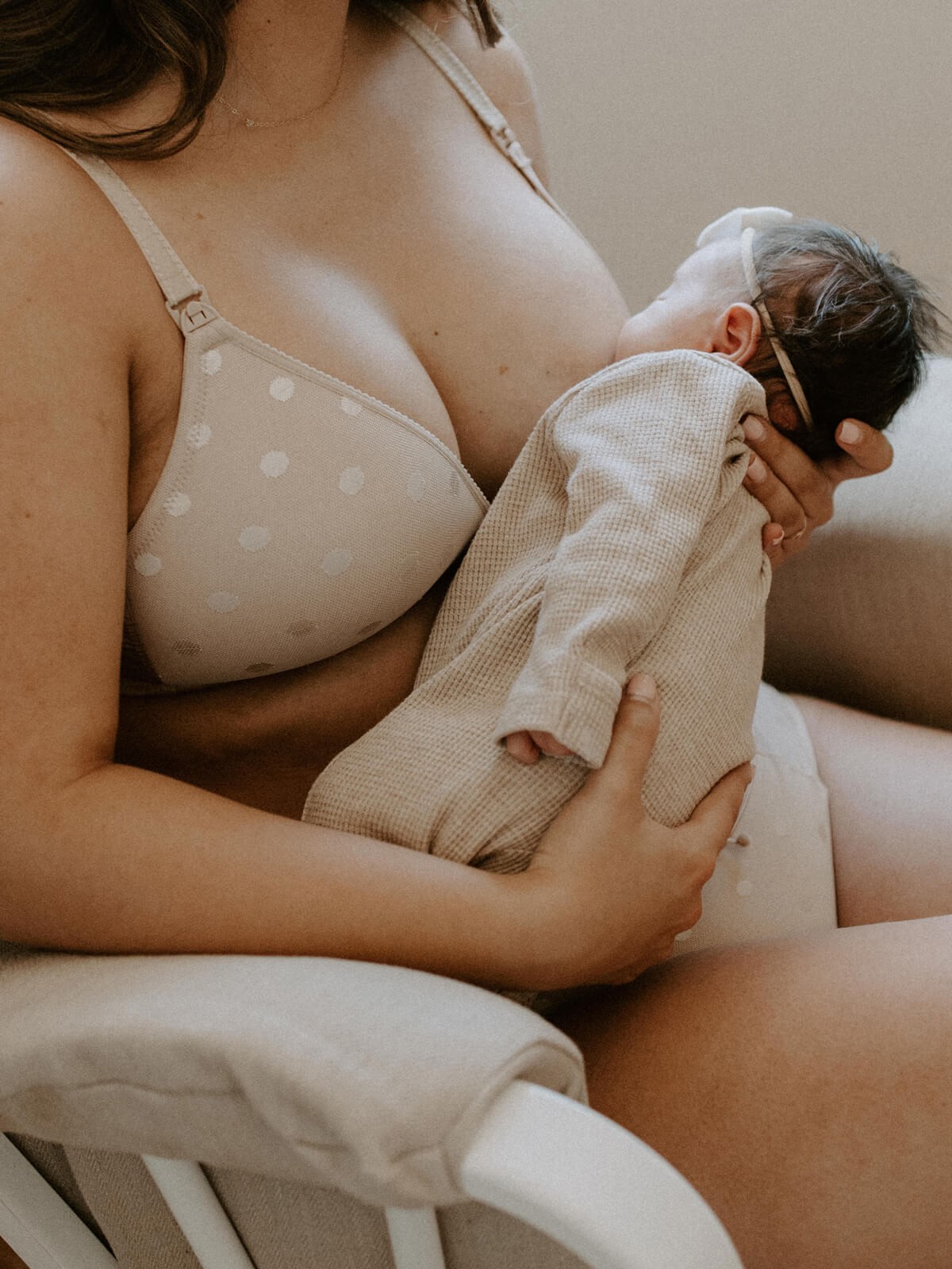 mousse nursing bra - beige