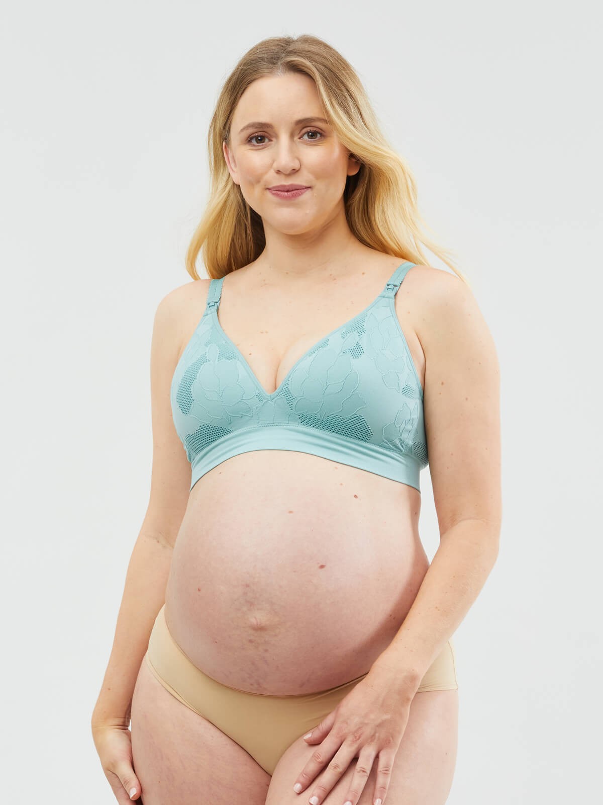freckles recycled nursing bra - teal