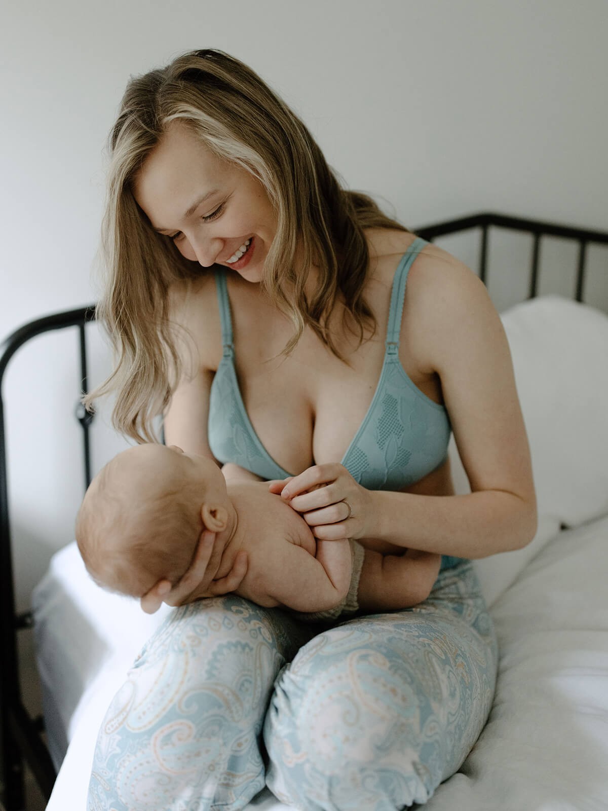 freckles recycled nursing bra - teal