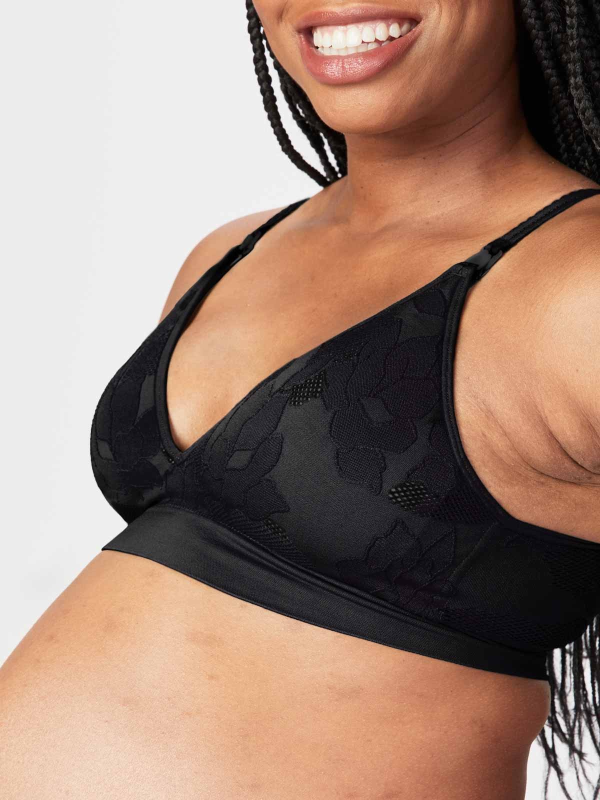freckles recycled nursing bra - black