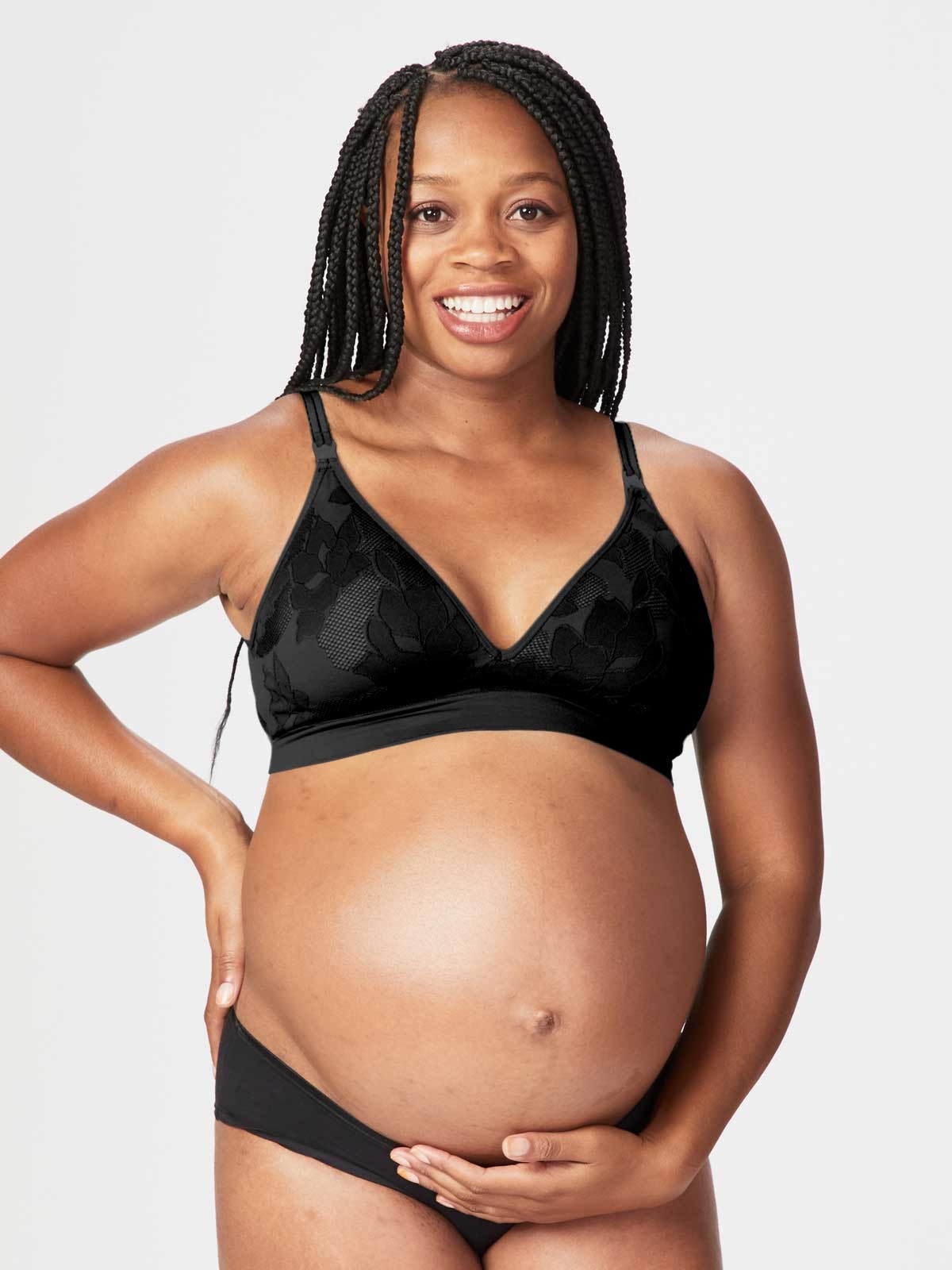 freckles recycled nursing bra - black