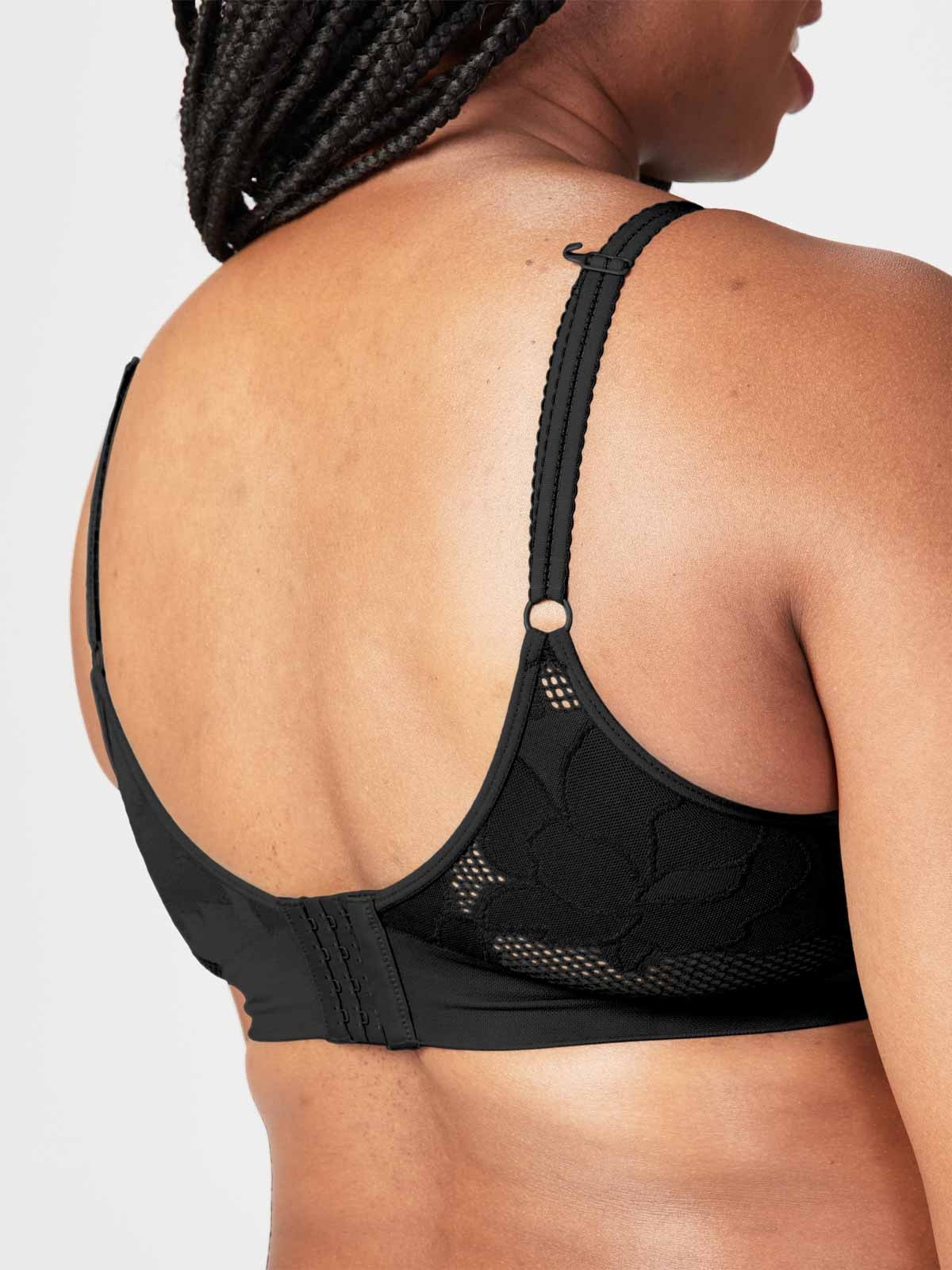 freckles recycled nursing bra - black