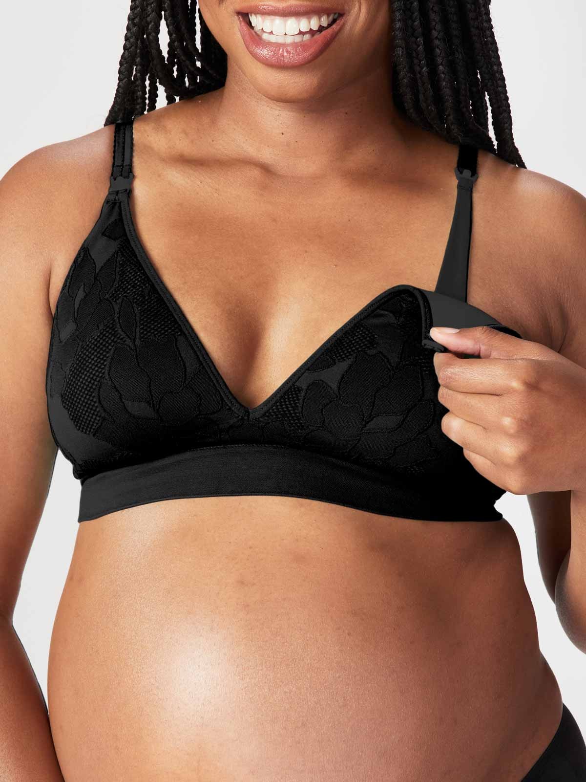 freckles recycled nursing bra - black