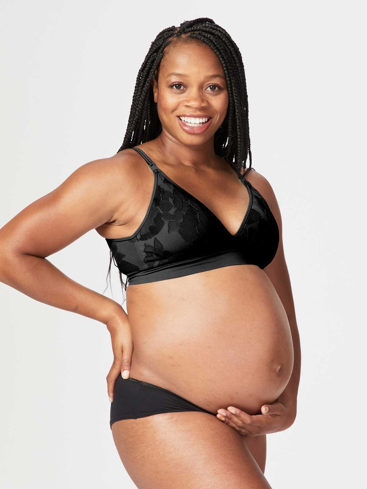 freckles recycled nursing bra - black