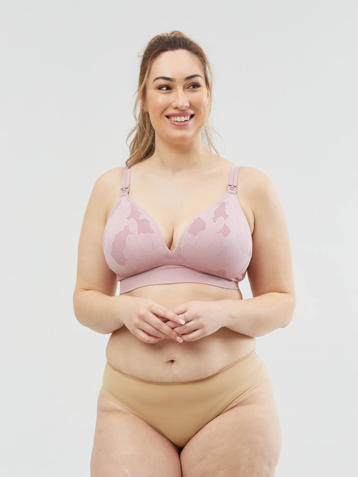 freckles recycled nursing bra - mauve