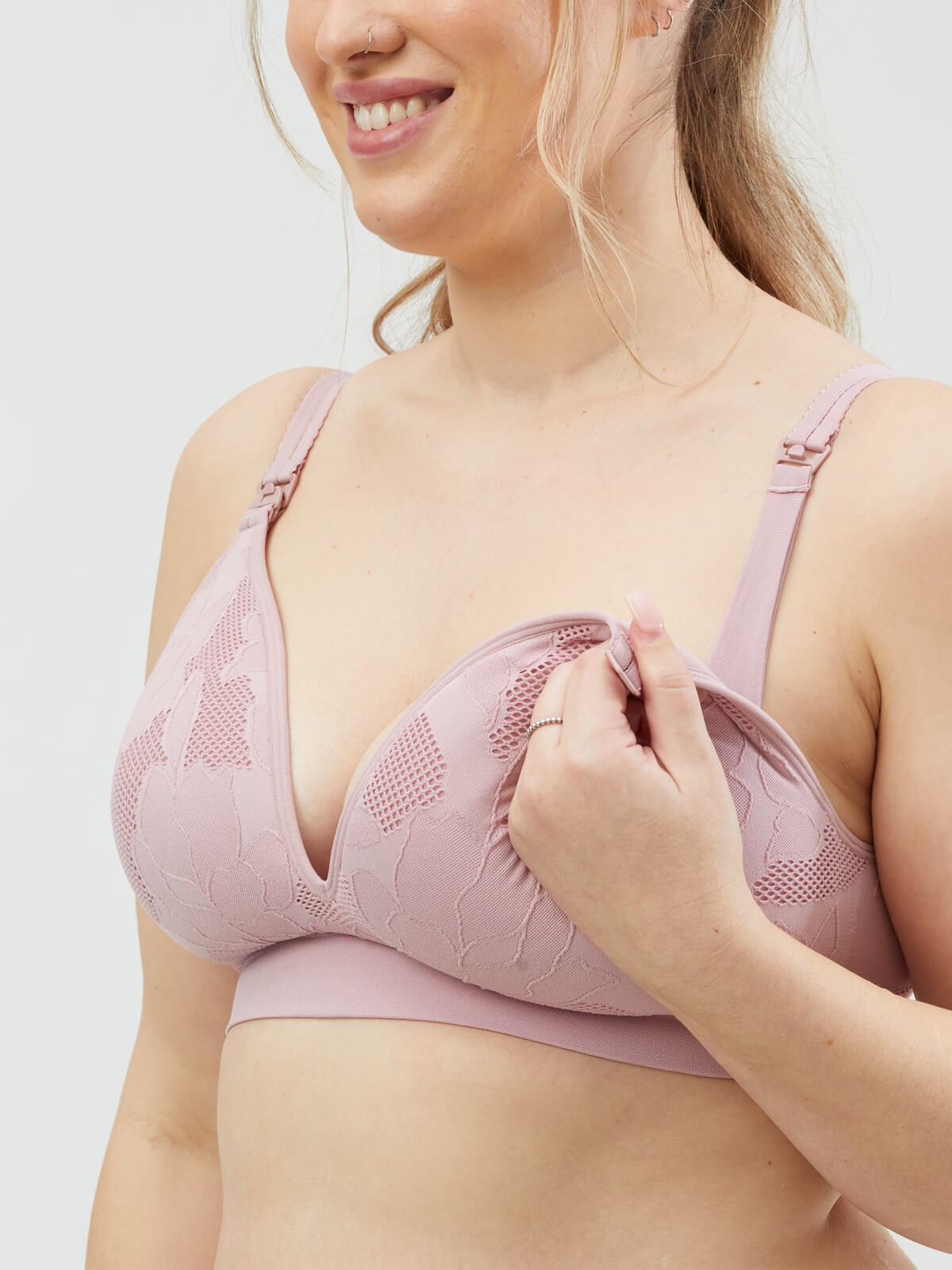 freckles recycled nursing bra - mauve