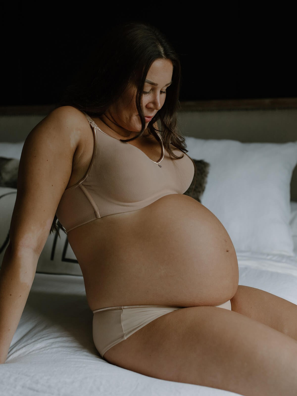 Croissant T-shirt Maternity &  Nursing Bra - Beige