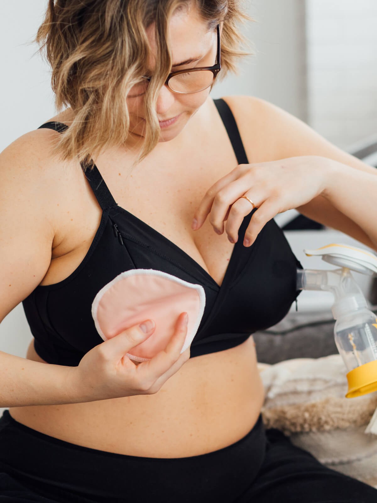 Pumpkin Nursing & Pumping Bra - Black
