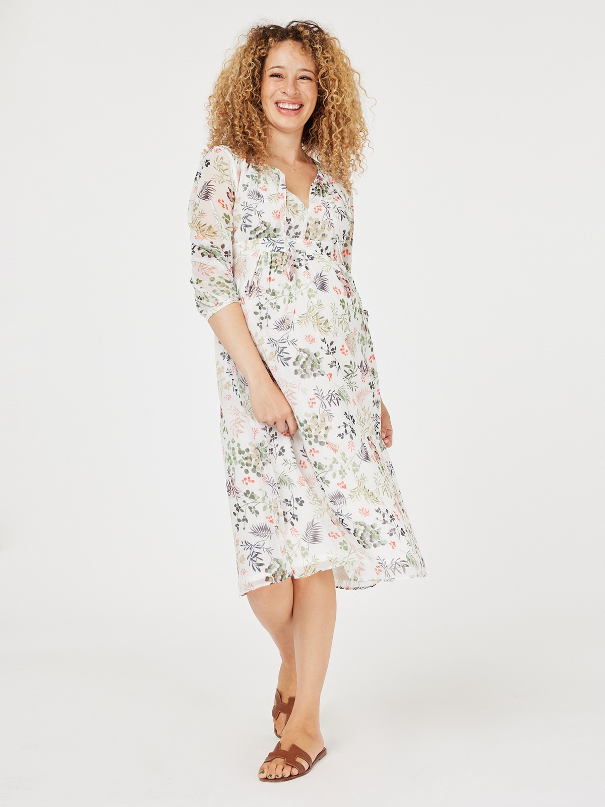 posie maternity dress - soft white
