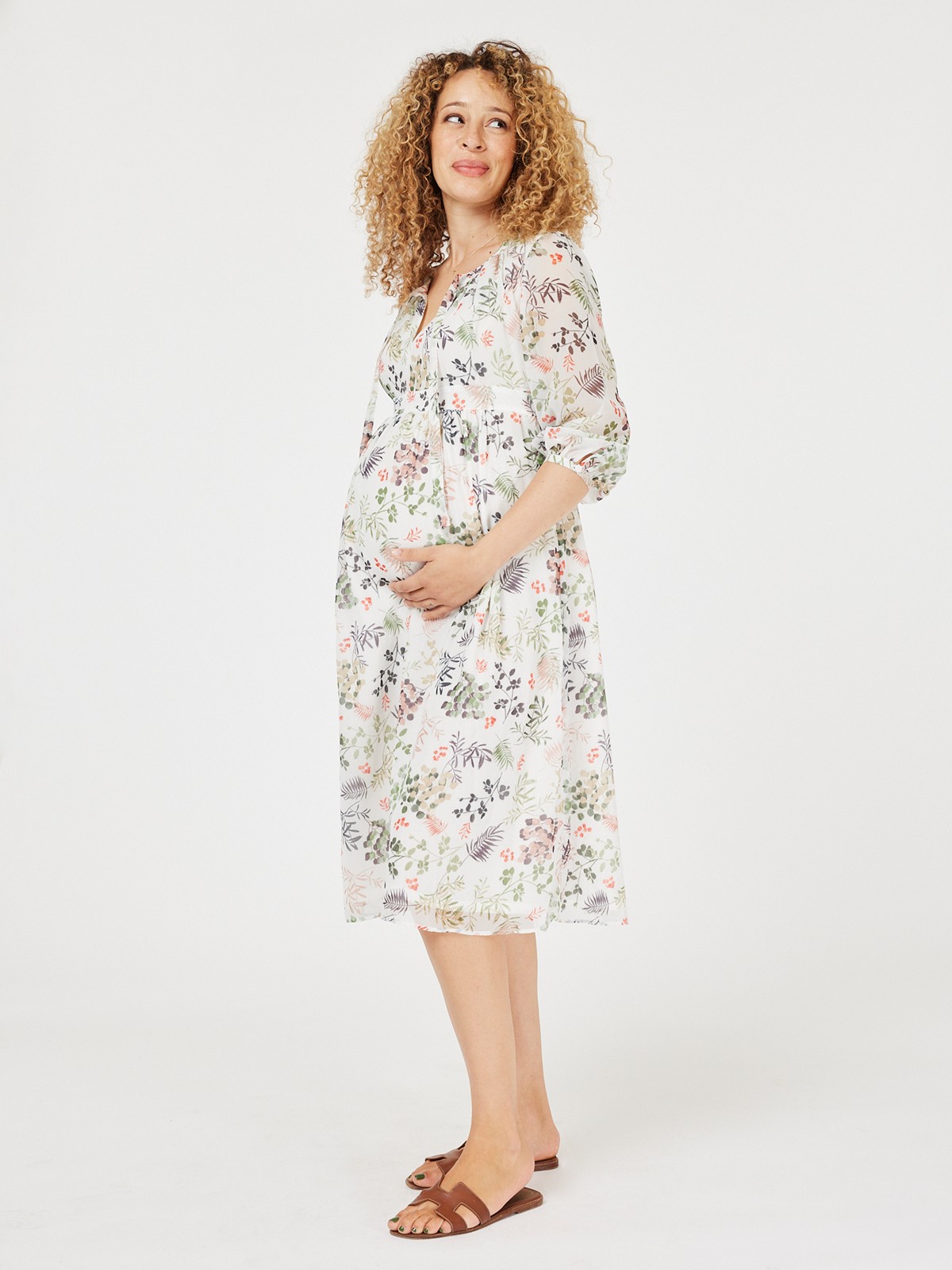 posie maternity dress - soft white