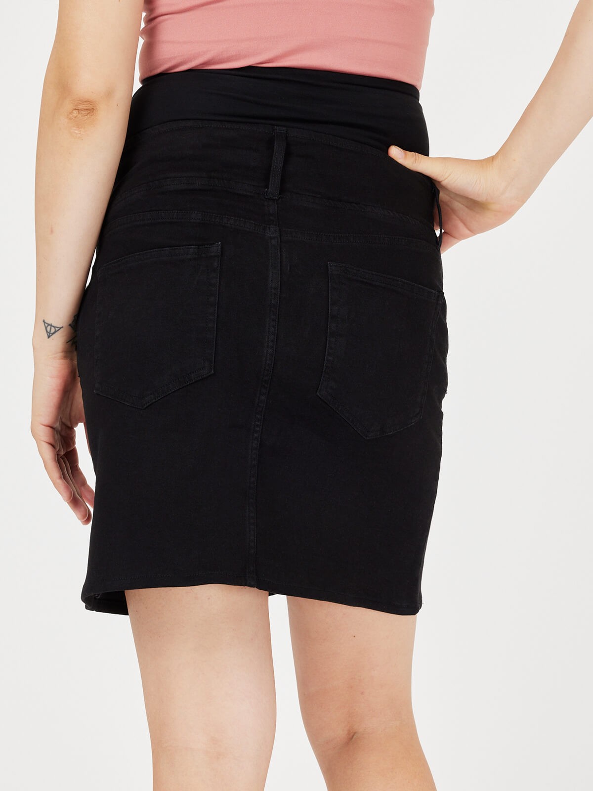 maternity denim skirt - black wash