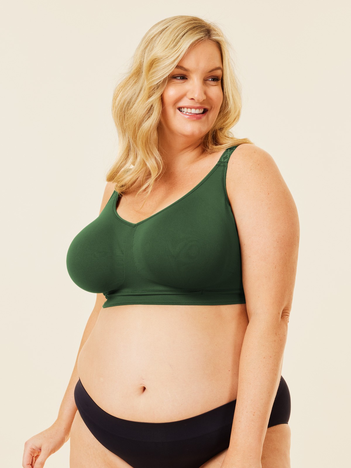 popping candy nursing bra - forest gre