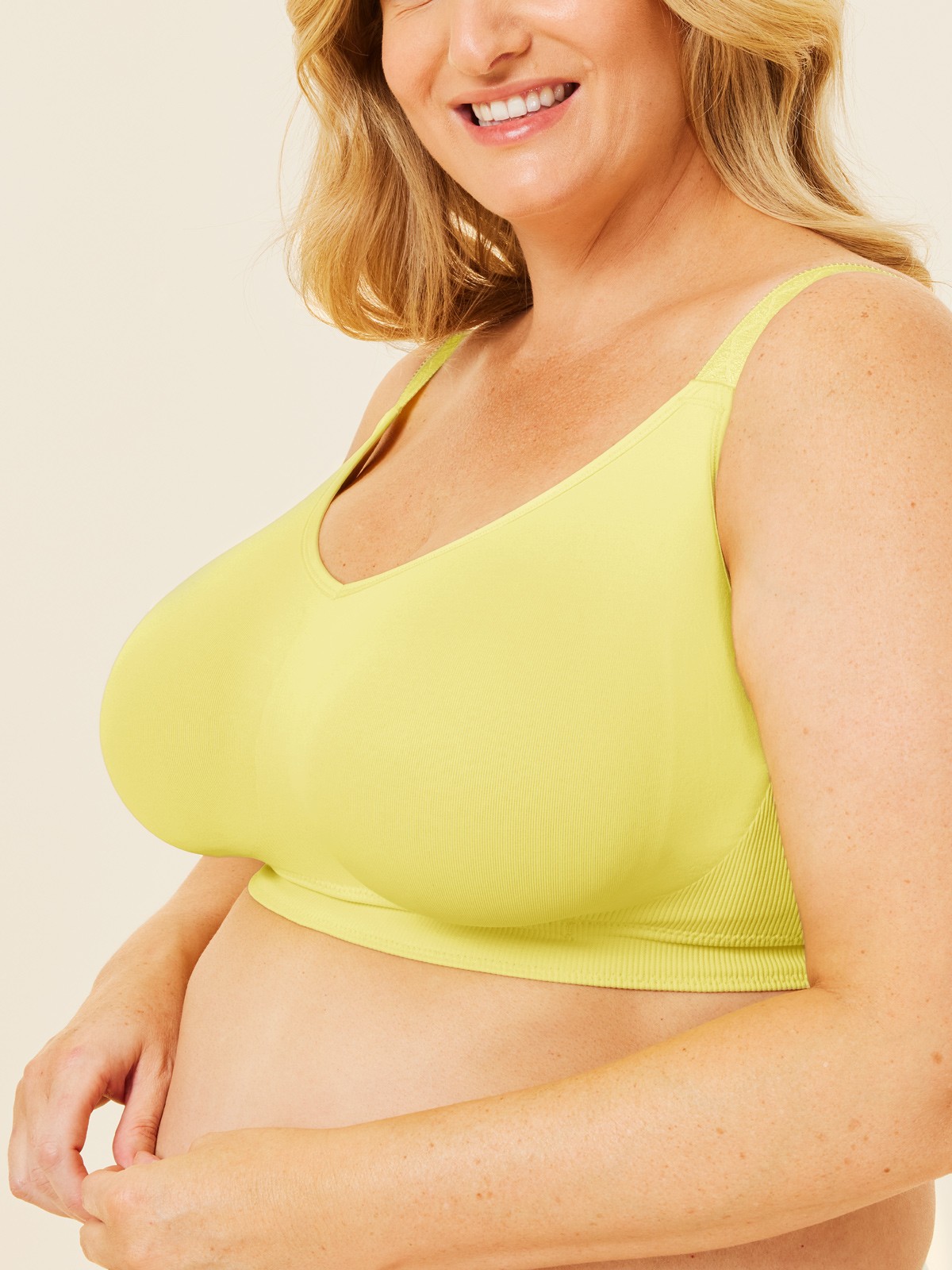 popping candy nursing bra - lemon