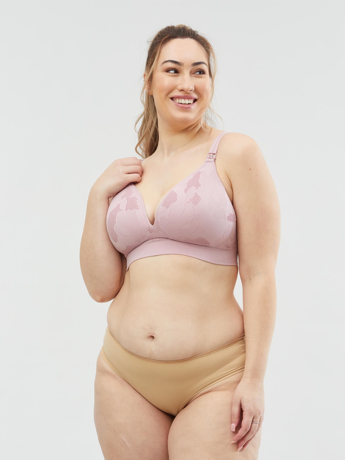 freckles recycled nursing bra - mauve