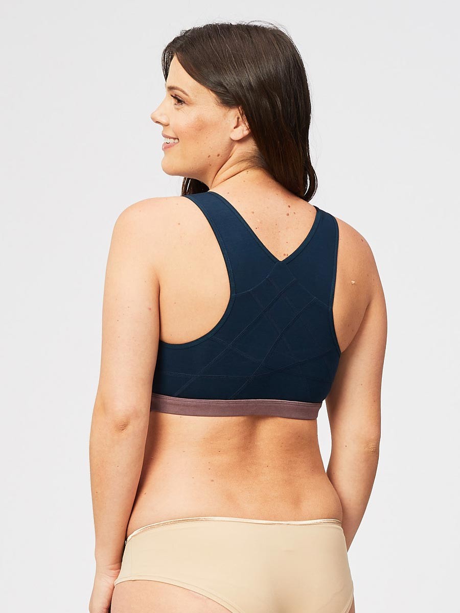 milk bamboo sleep bra - navy