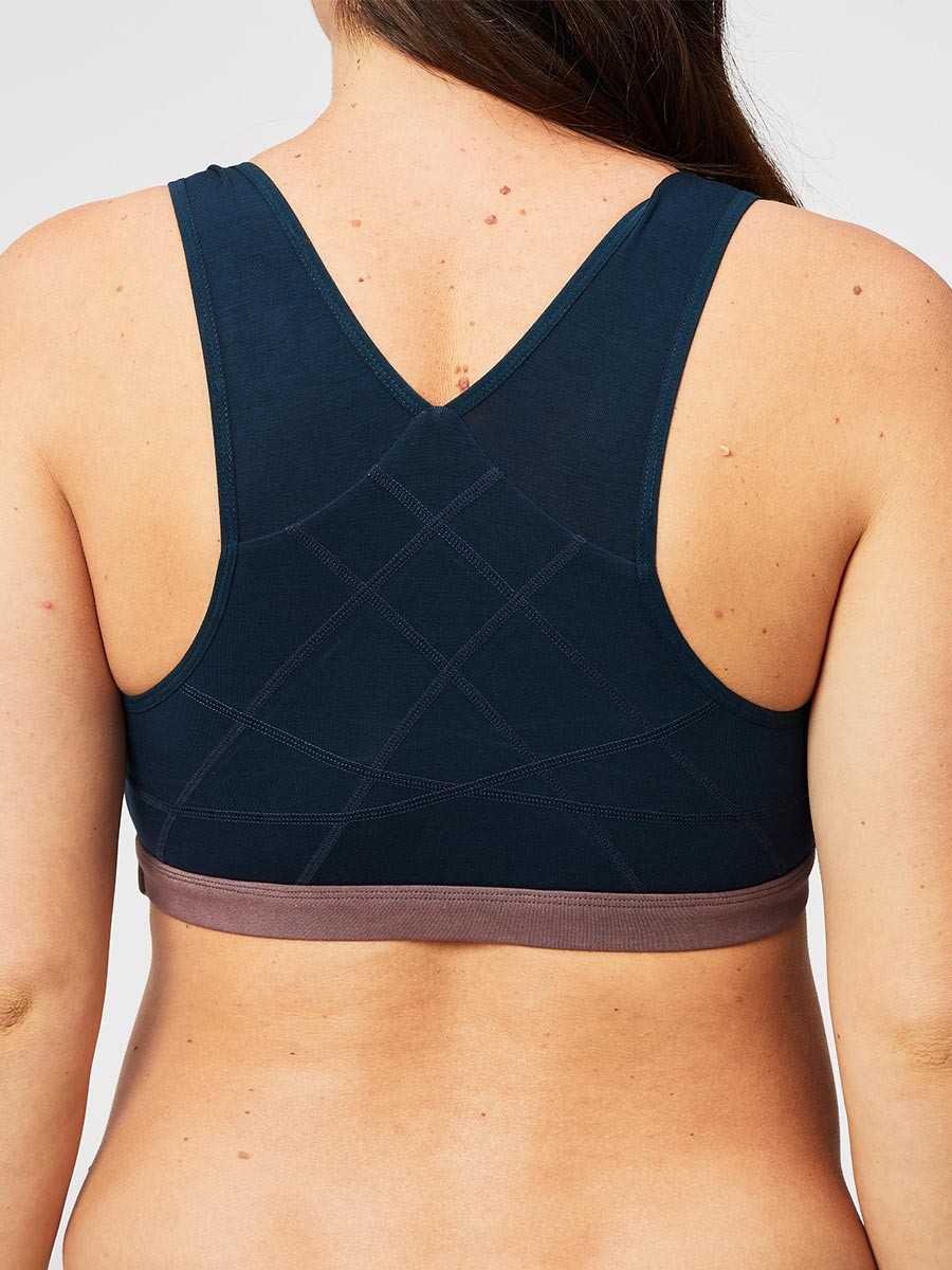 milk bamboo sleep bra - navy