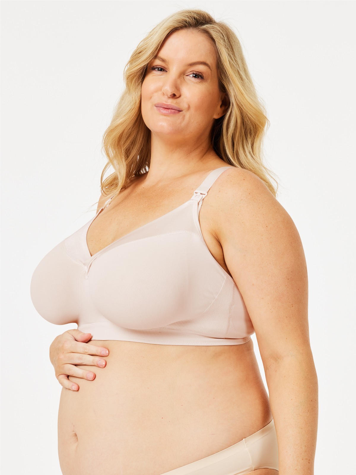 ribbon candy nursing bra - stone