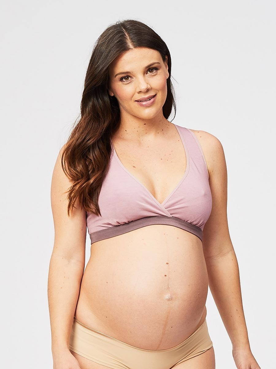 Milk Bamboo Sleep Nursing Bra - Mauve
