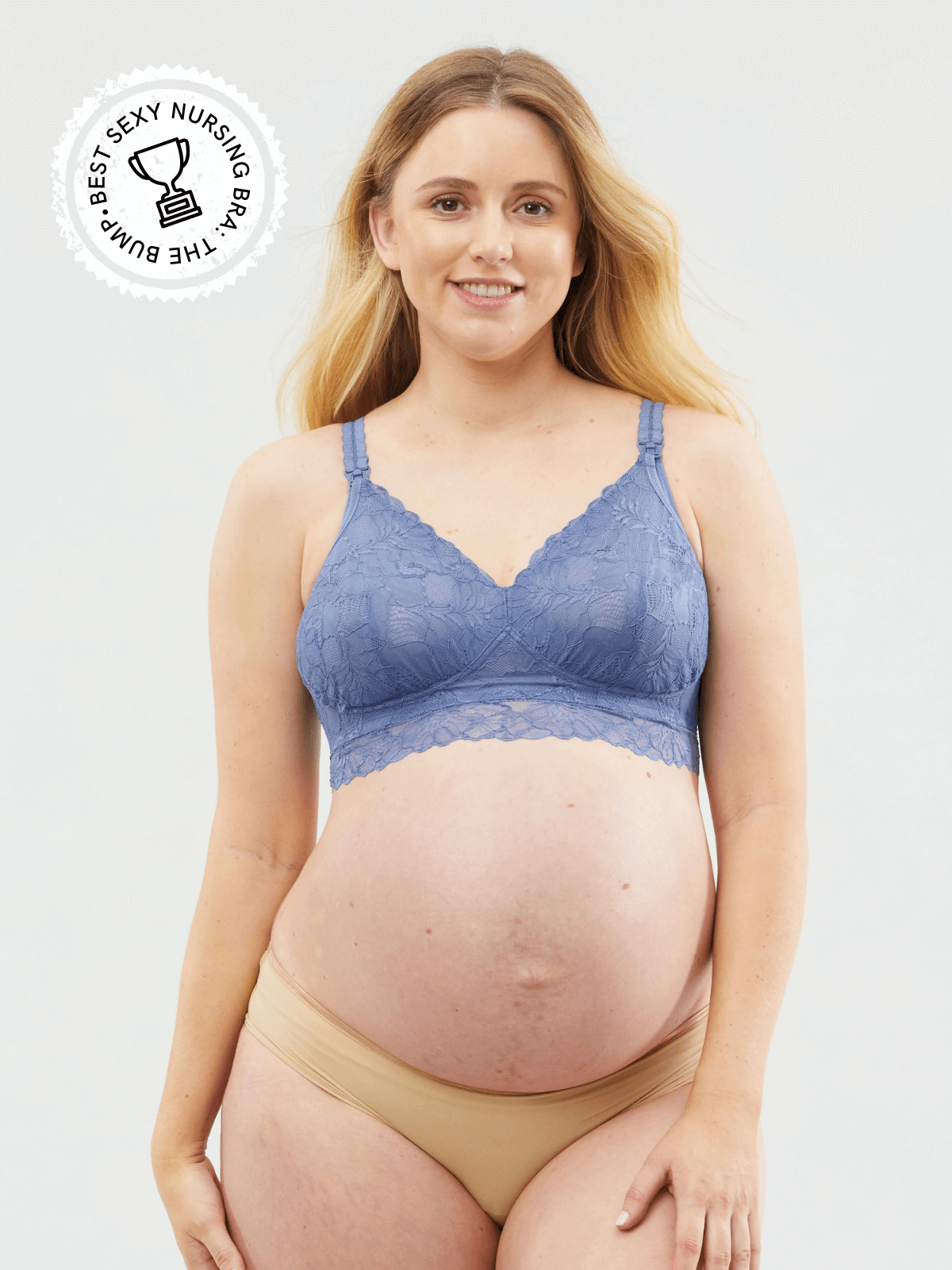 Chantilly Lace Maternity & Nursing Bralette - Blush