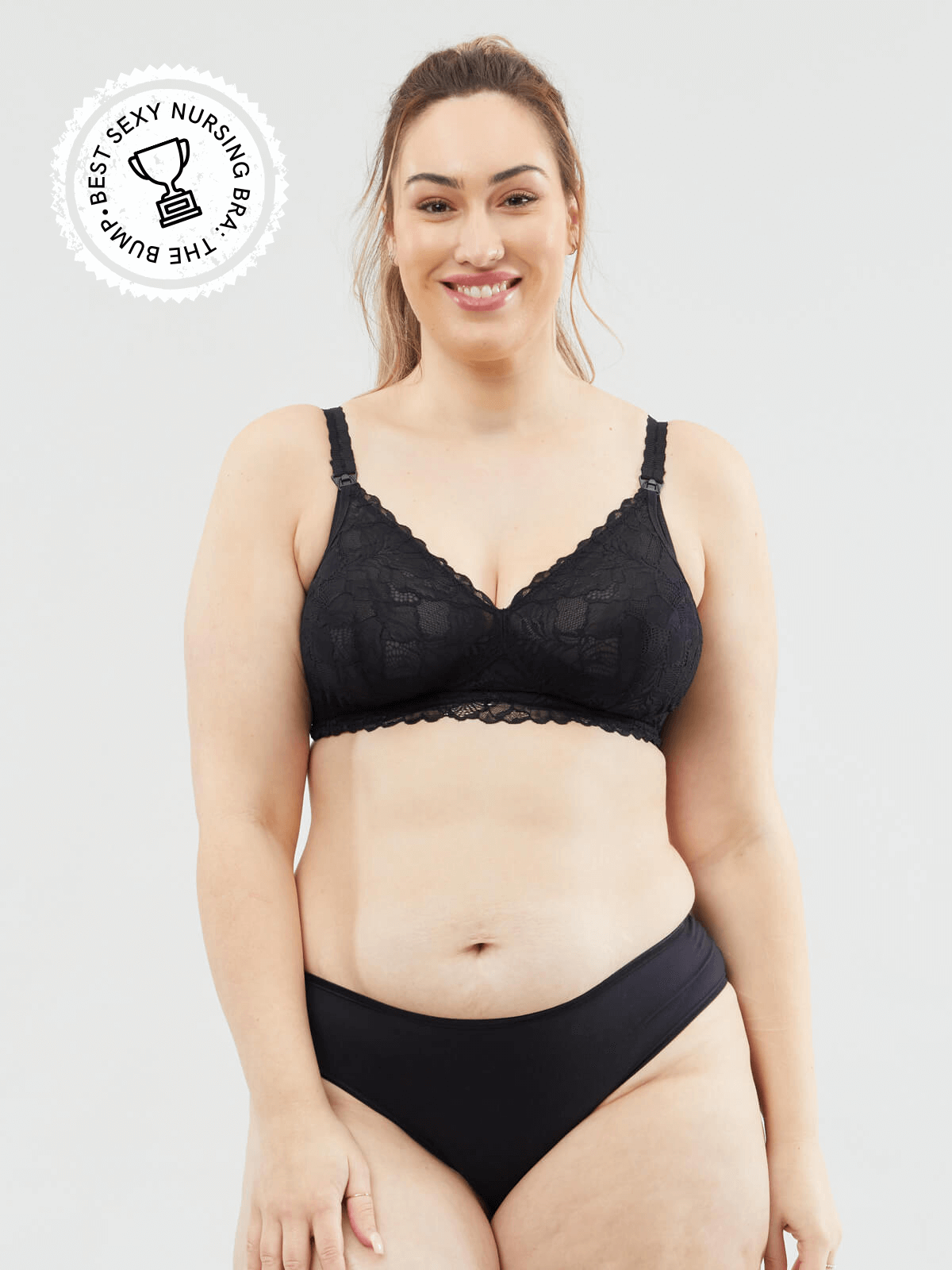 Chantilly Lace Maternity & Nursing Bralette - Blush