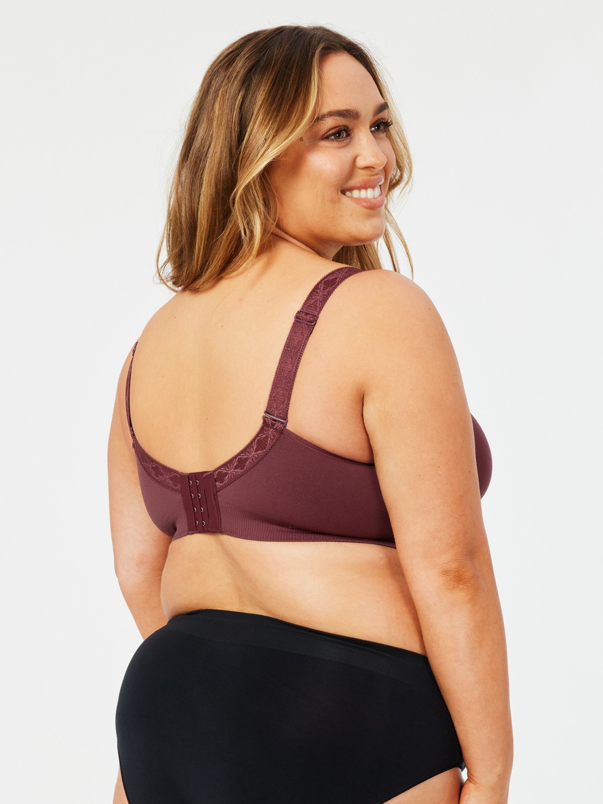 popping candy nursing bra - plum