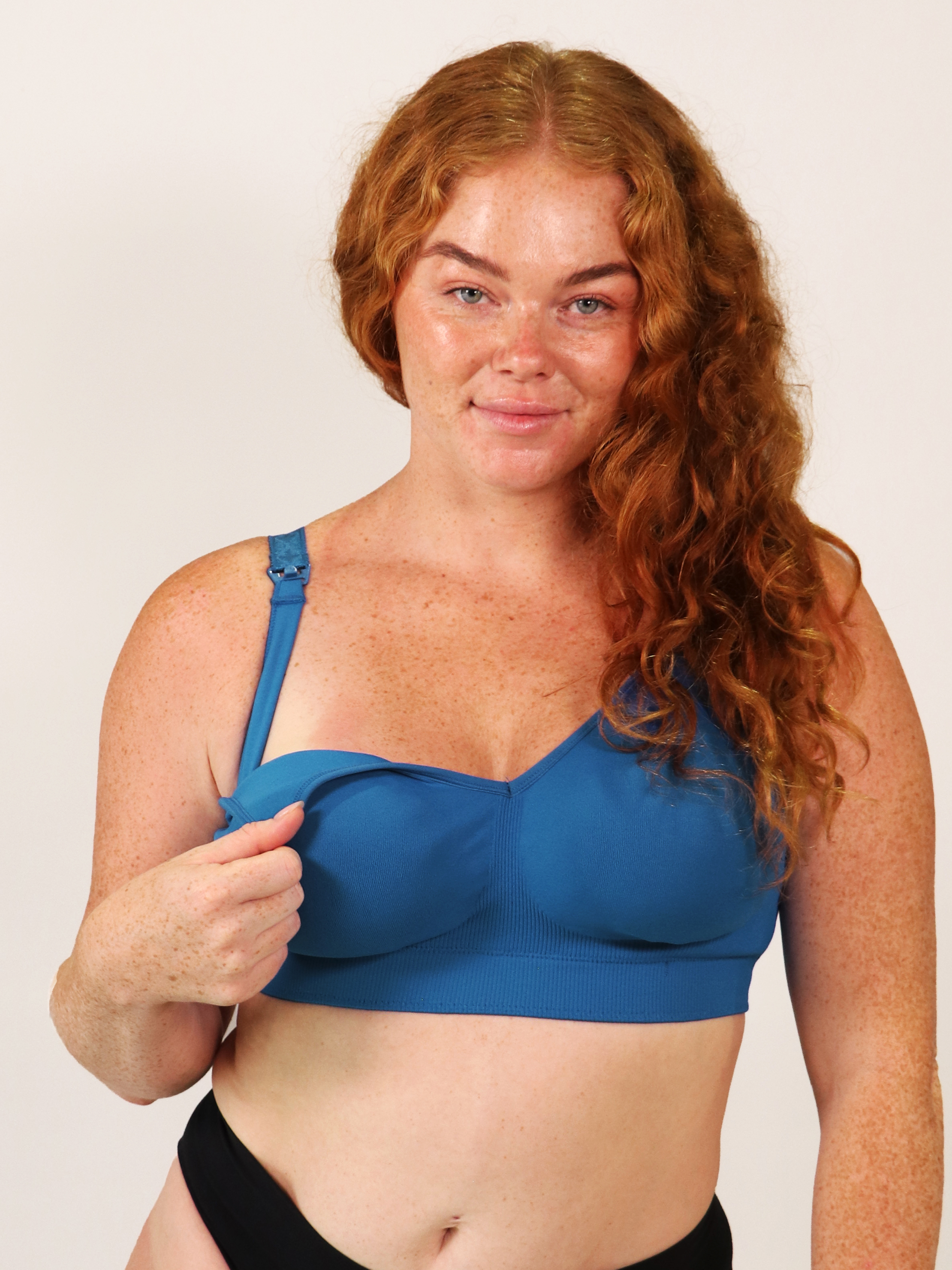 Popping Candy Busty Maternity & Nursing Bra (G - K Cup) - Cobalt Blue
