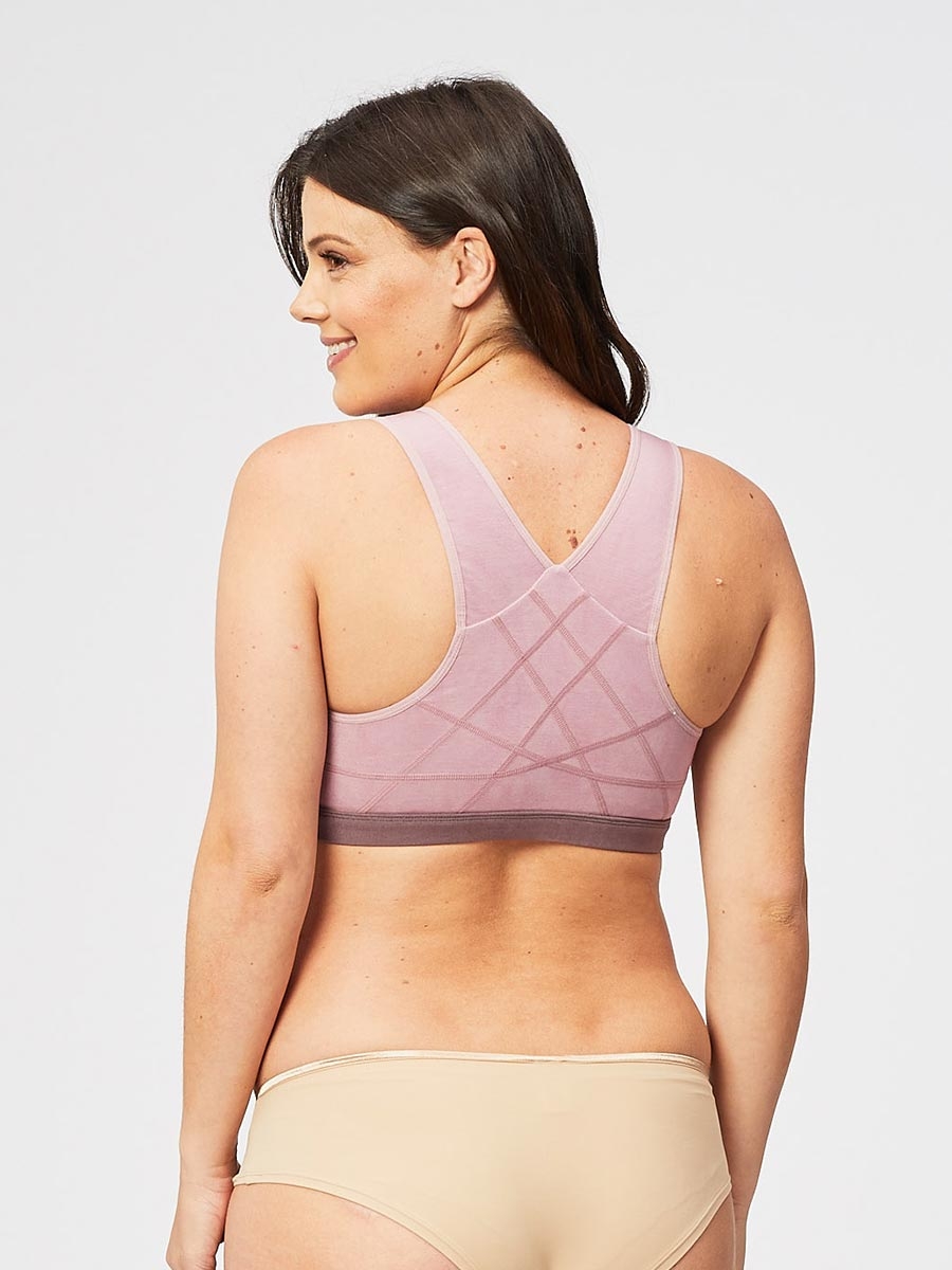 milk bamboo sleep bra - mauve