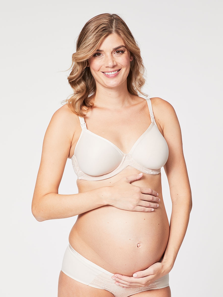 waffles nursing bra - beige